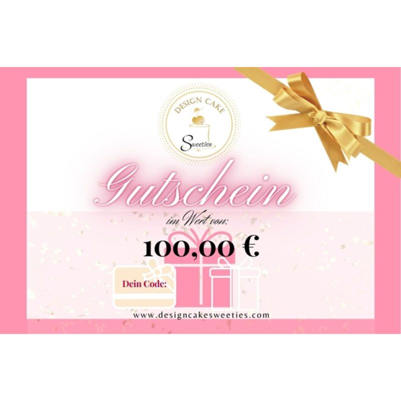 Geschenkgutschein im Wert 100 Euro Tortenbilder/ Tortendeko